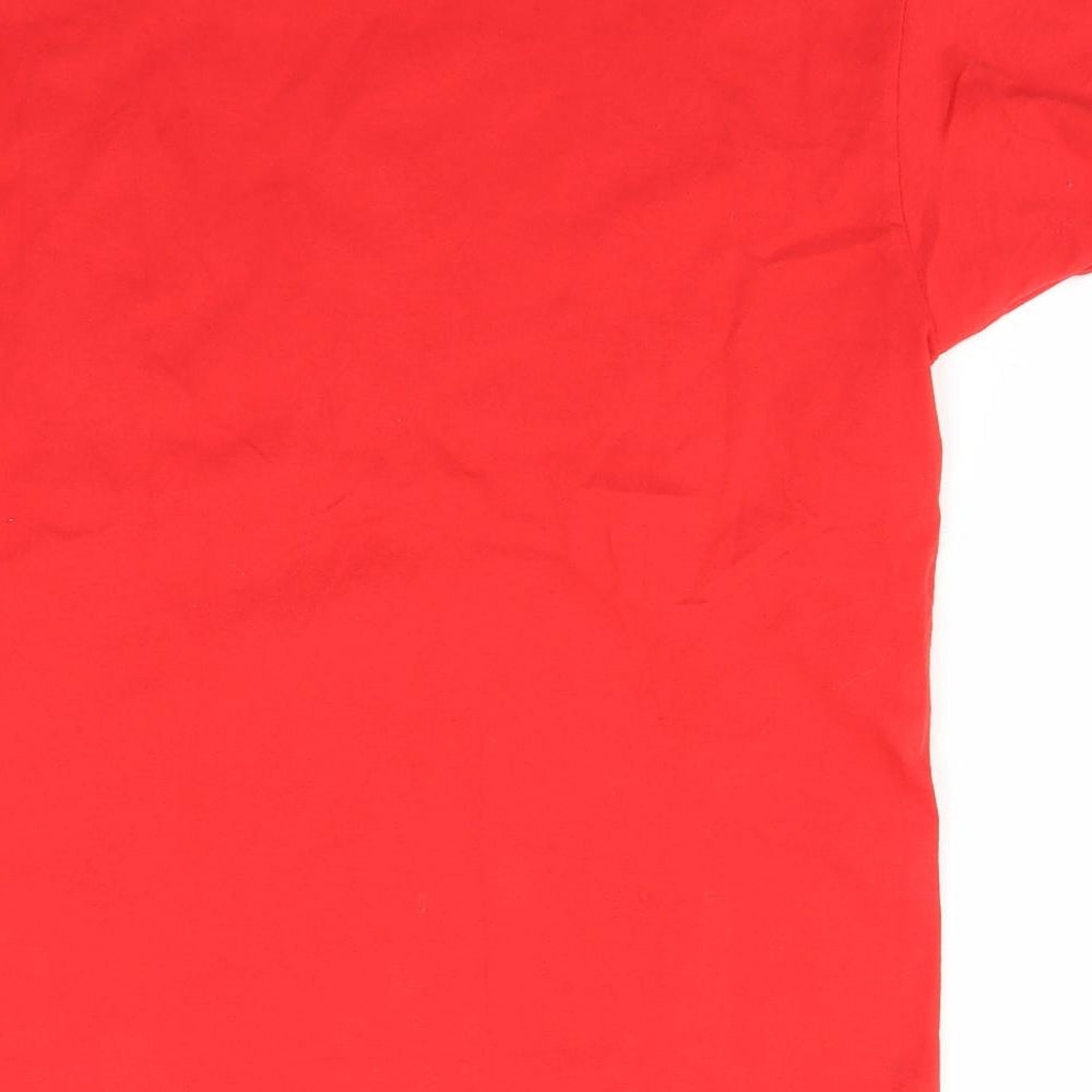 Fruit of the Loom Boys Red   Basic T-Shirt Size 9-10 Years  - christmas