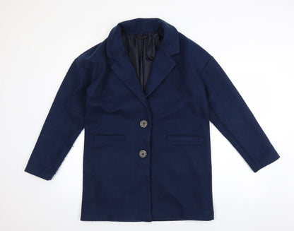 Made in Italy Womens Blue   Jacket Coat Size 8