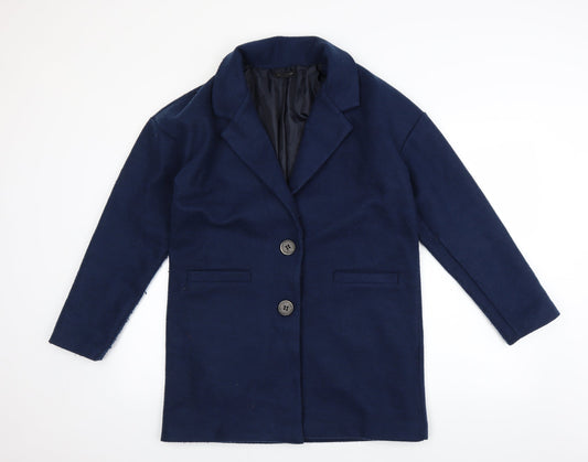 Made in Italy Womens Blue   Jacket Coat Size 8