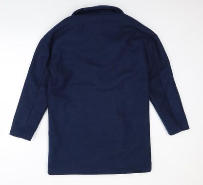 Made in Italy Womens Blue   Jacket Coat Size 8