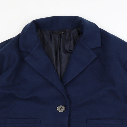 Made in Italy Womens Blue   Jacket Coat Size 8