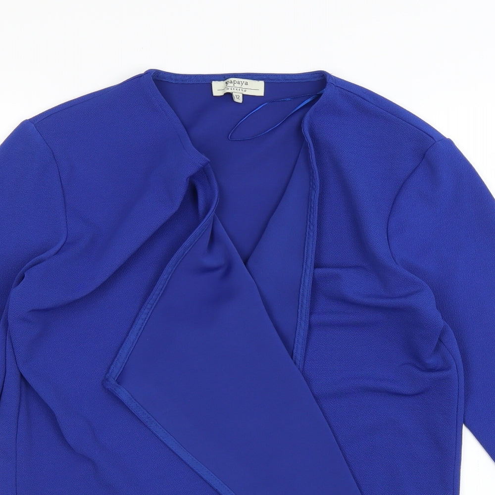 Papaya Womens Blue   Cardigan Jumper Size 12
