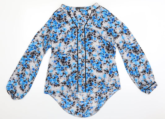 Womens UK Size 10 Atmosphere Blue Basic Blouse