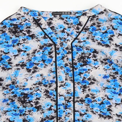 Womens UK Size 10 Atmosphere Blue Basic Blouse
