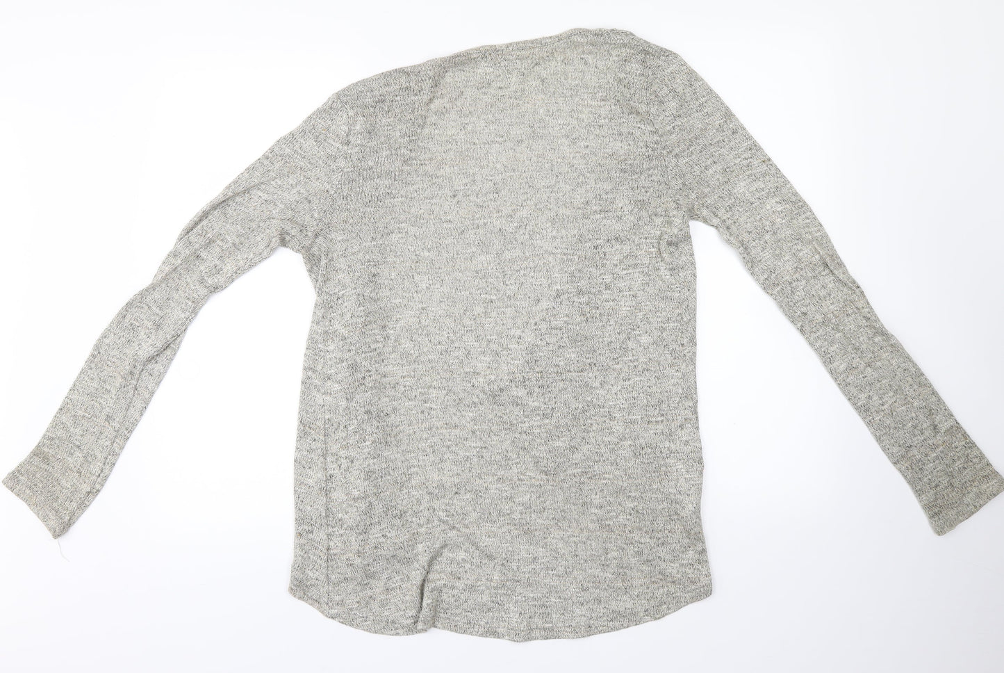 Womens UK Size 10 New Look Grey Basic Blouse
