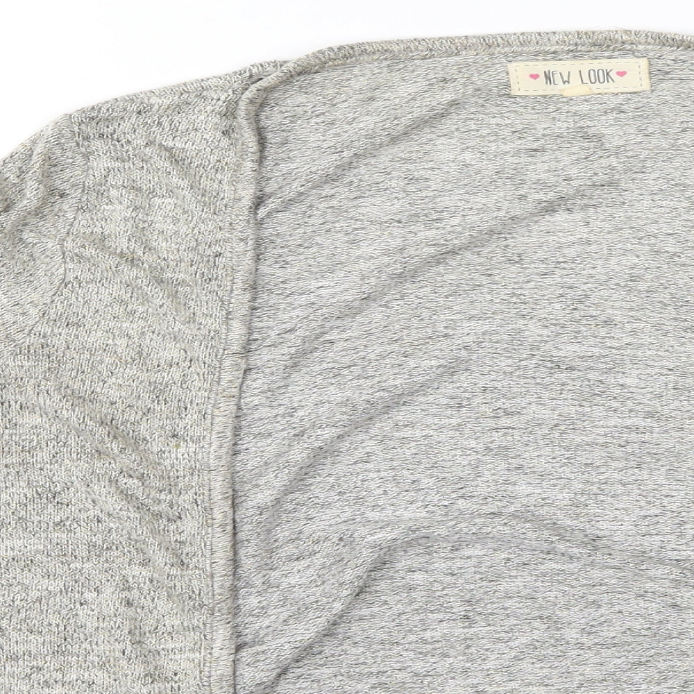 Womens UK Size 10 New Look Grey Basic Blouse