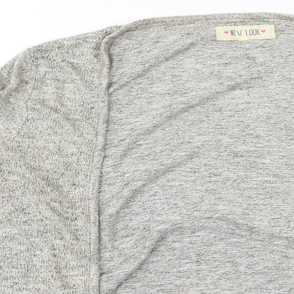 Womens UK Size 10 New Look Grey Basic Blouse