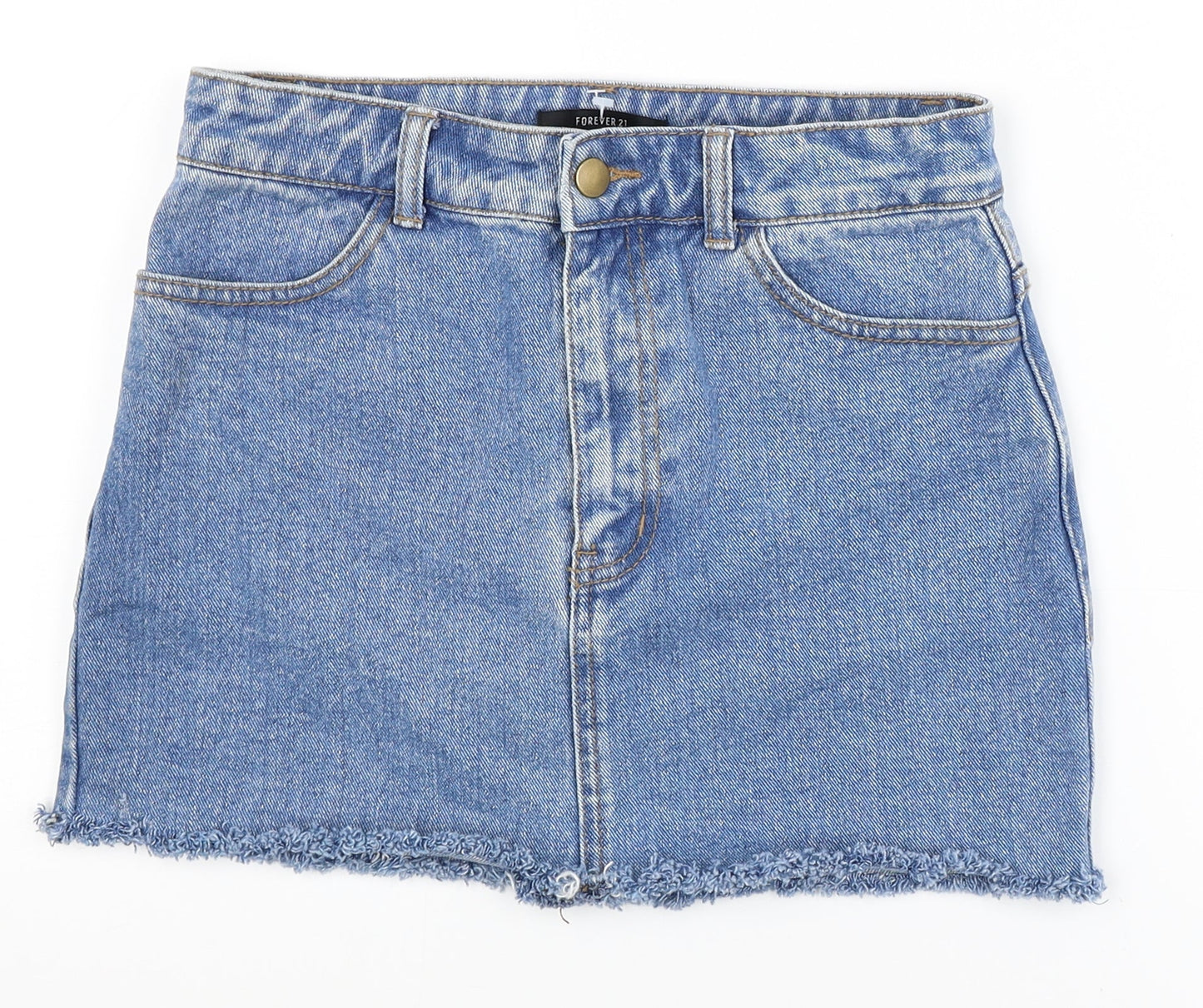 FOREVER 21 Womens Blue  Denim Mini Skirt Size M