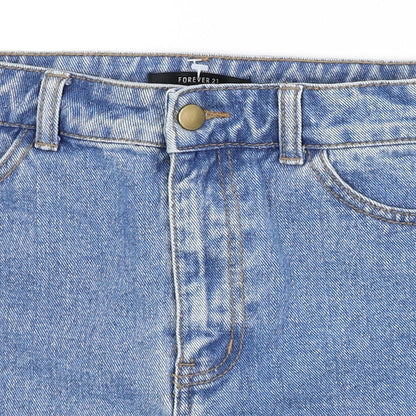 FOREVER 21 Womens Blue  Denim Mini Skirt Size M