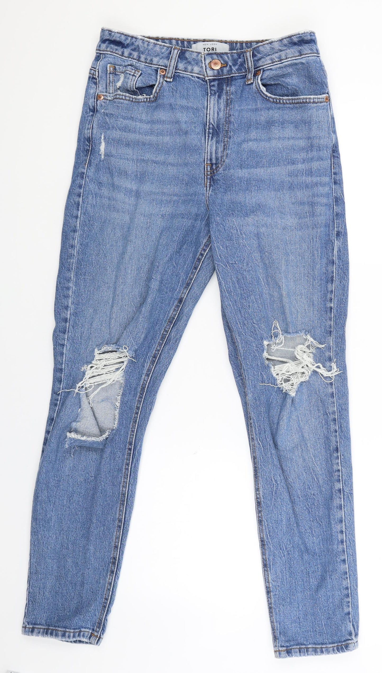 New Look Womens Blue  Denim Straight Jeans Size 10 L26 in