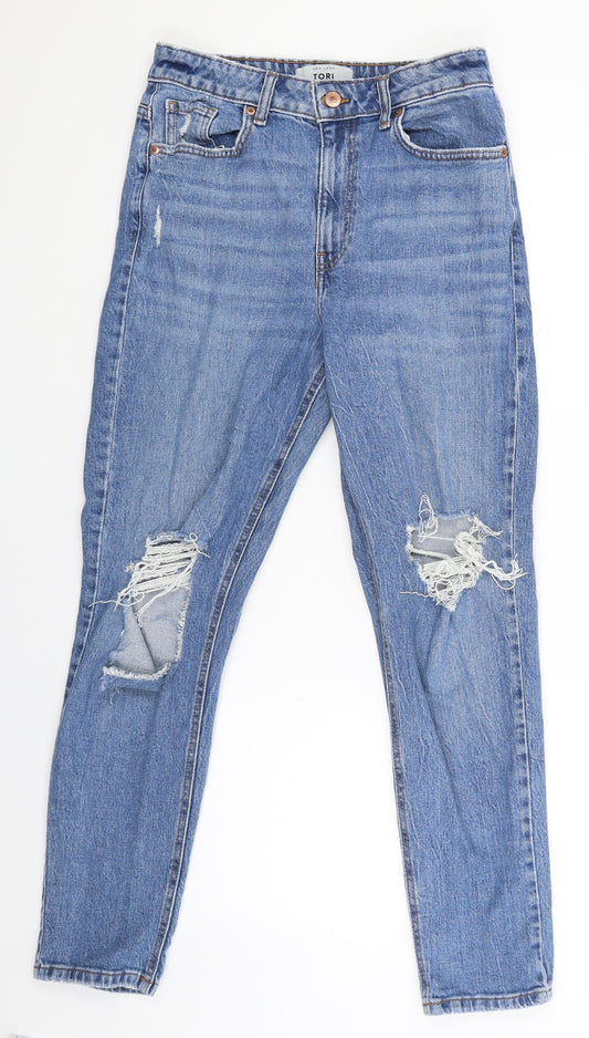 New Look Womens Blue  Denim Straight Jeans Size 10 L26 in