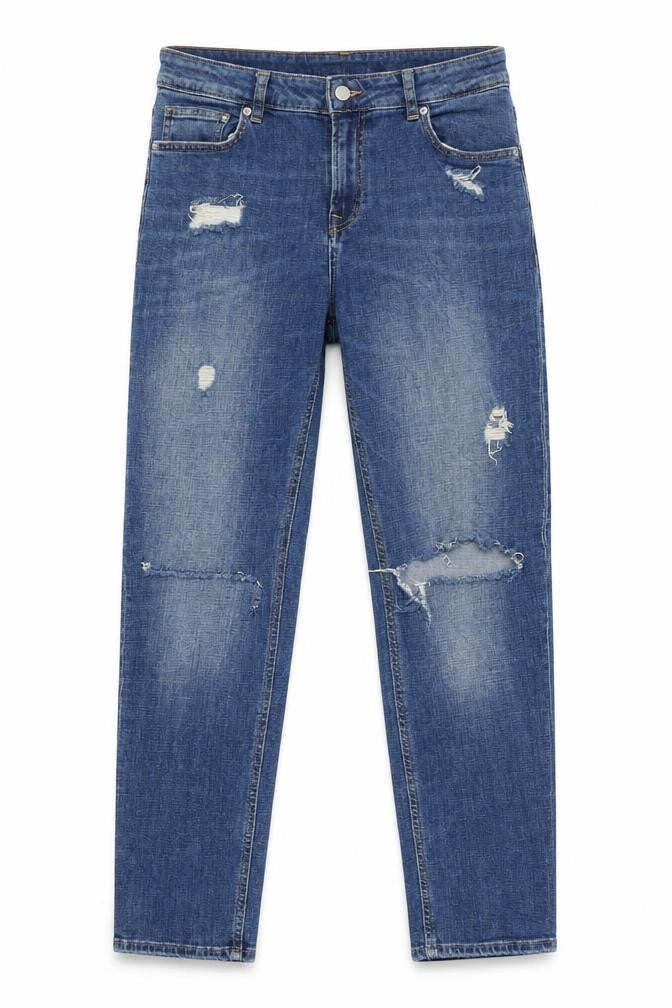 Womens UK Size M H&M Regular Fit Tapered Blue Jeans
