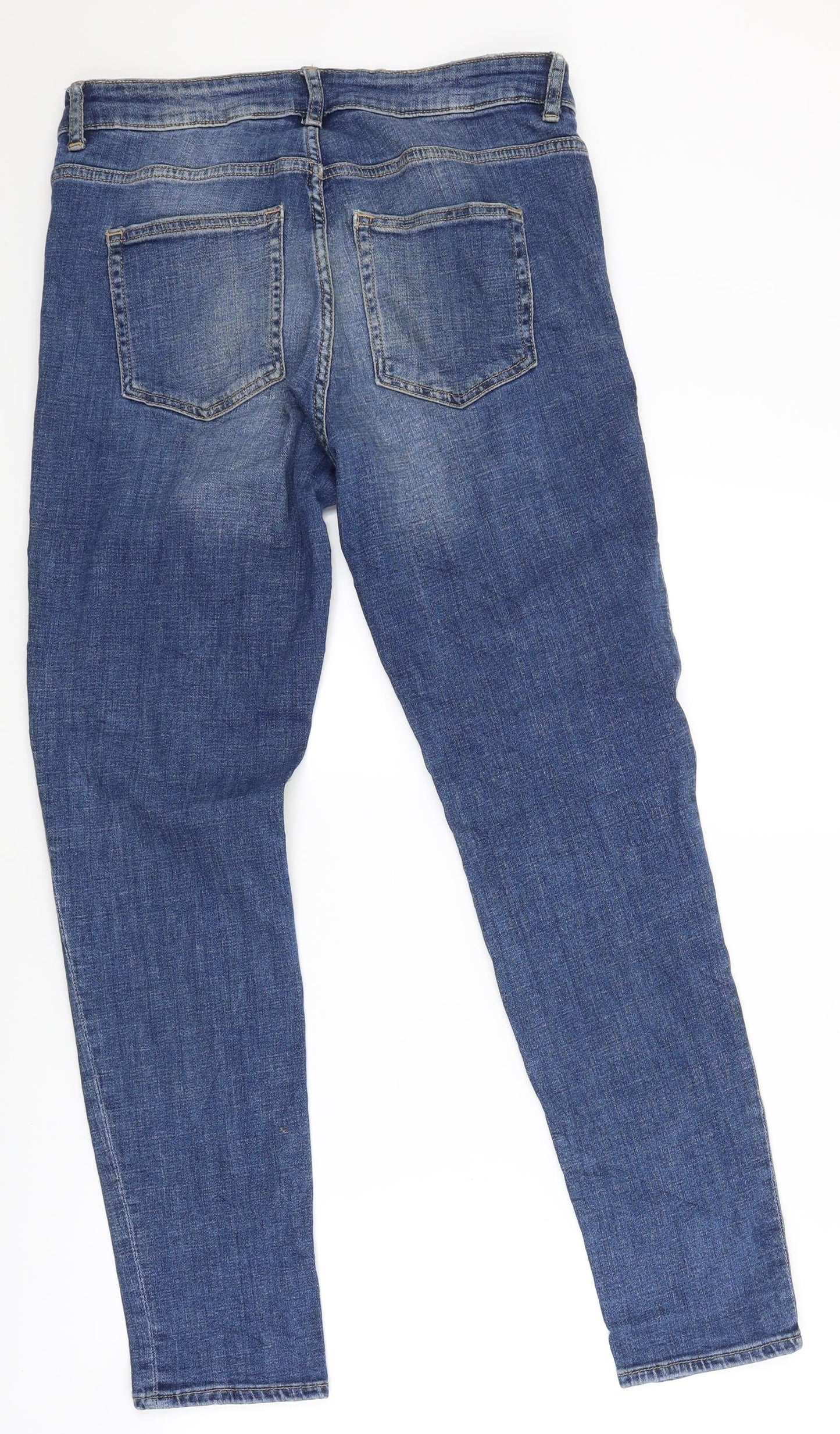 Womens UK Size M H&M Regular Fit Tapered Blue Jeans