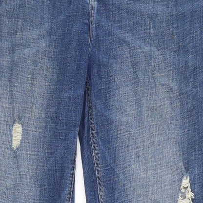 Womens UK Size M H&M Regular Fit Tapered Blue Jeans