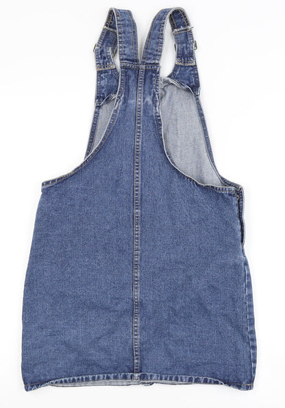 Denim Co. Womens Blue  Denim Pinafore/Dungaree Dress  Size 8