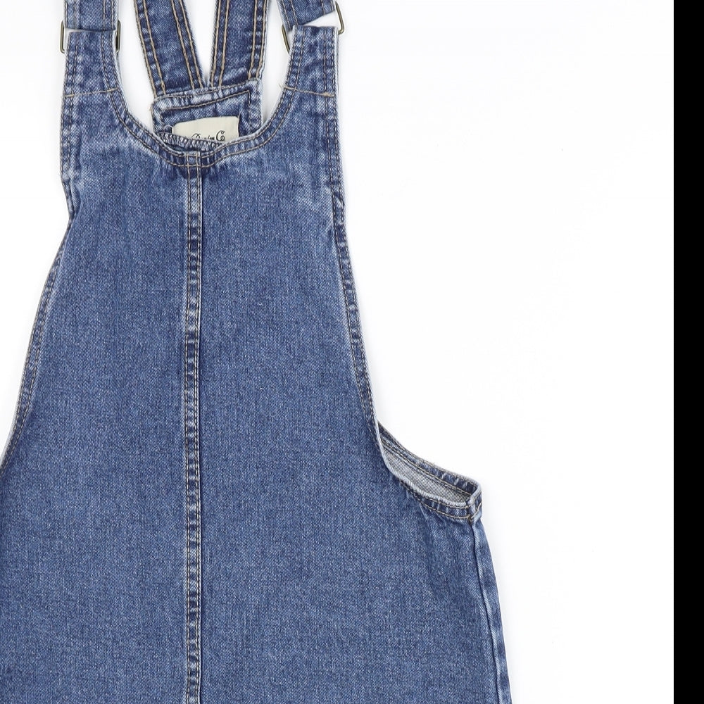 Denim Co. Womens Blue  Denim Pinafore/Dungaree Dress  Size 8