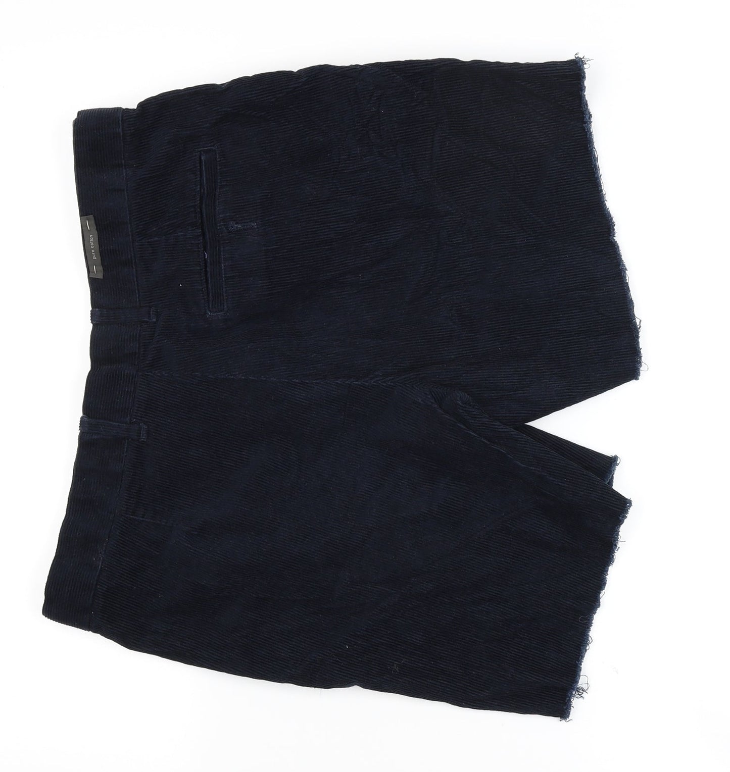 M&S Womens Blue  Corduroy Chino Shorts Size 34 in