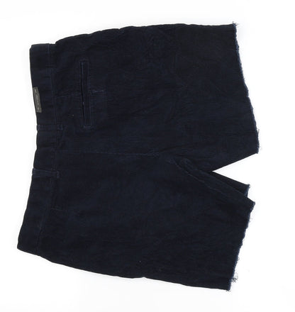 M&S Womens Blue  Corduroy Chino Shorts Size 34 in