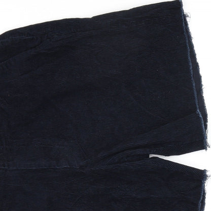 M&S Womens Blue  Corduroy Chino Shorts Size 34 in