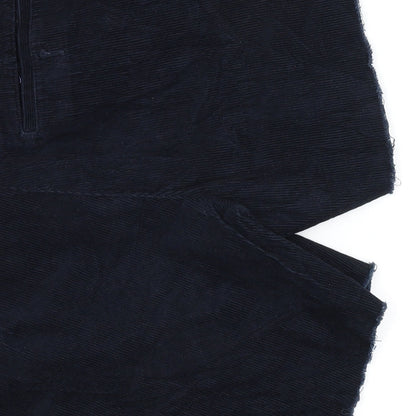 M&S Womens Blue  Corduroy Chino Shorts Size 34 in