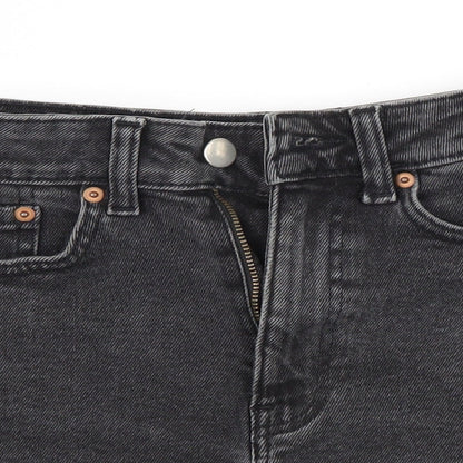 H&M Womens Black  Denim Hot Pants Shorts Size 34