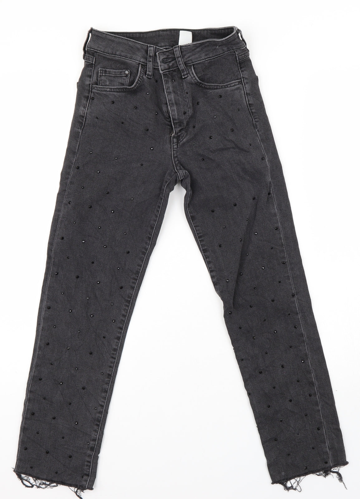 Womens UK Size 6 Preworn Regular Fit  Black Trousers