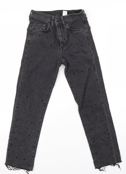 Womens UK Size 6 Preworn Regular Fit  Black Trousers