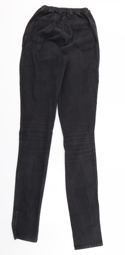 Moto Womens Black  Denim Jegging Leggings Size 10