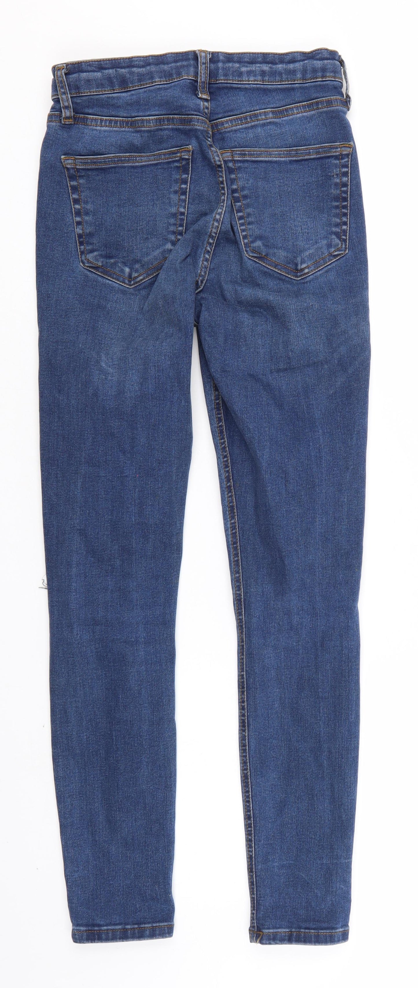 Mens UK Size 26 Topshop Regular Fit Straight Blue Jeans