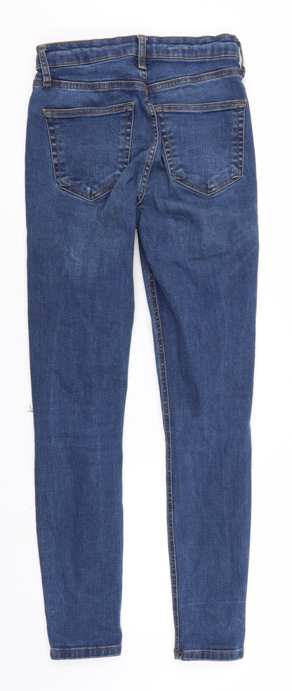 Mens UK Size 26 Topshop Regular Fit Straight Blue Jeans