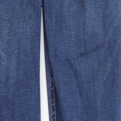 Mens UK Size 26 Topshop Regular Fit Straight Blue Jeans