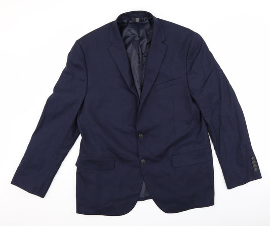 Mens UK Size 42 m&S Regular Blue Suit Jacket