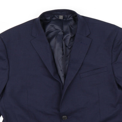 Mens UK Size 42 m&S Regular Blue Suit Jacket