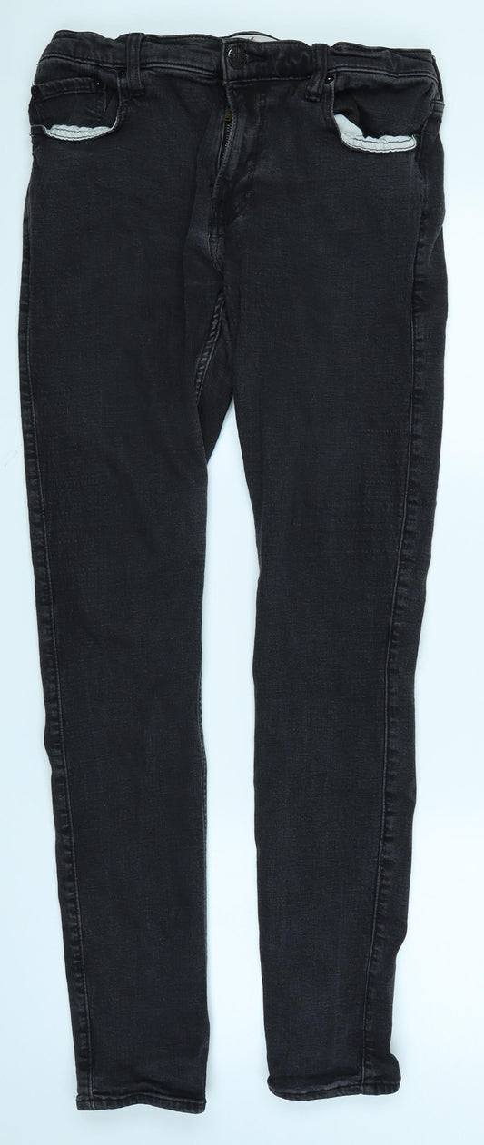 Hollister Womens Black  Denim Skinny Jeans Size 34 in L34 in