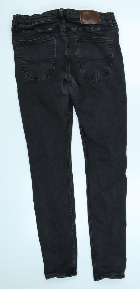 Hollister Womens Black  Denim Skinny Jeans Size 34 in L34 in