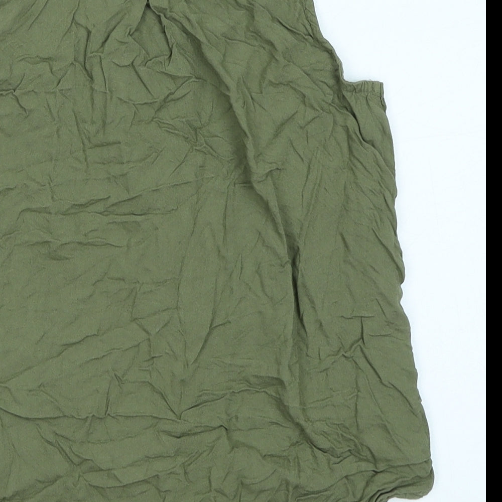 H&M Girls Green   Basic Button-Up Size 9-10 Years