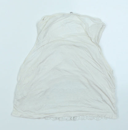 Topshop Womens White   Cropped Tank Size 8