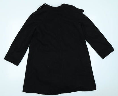 Womens UK Size 8 H&M Black Overcoat