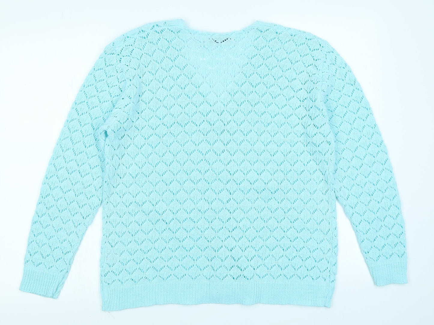 Pure & Natural Womens Blue   Cardigan Jumper Size M