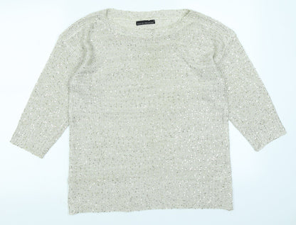 David Emanuel Womens Gold   Pullover Jumper Size S