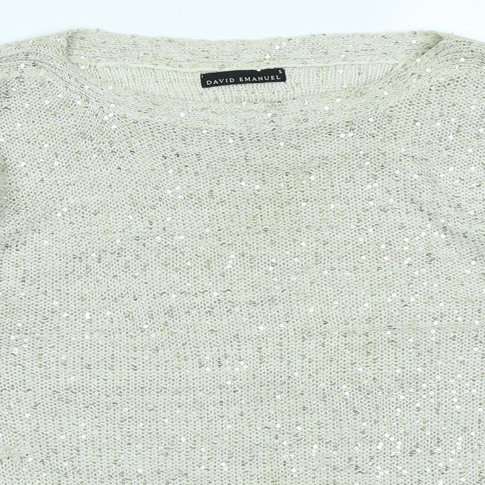 David Emanuel Womens Gold   Pullover Jumper Size S