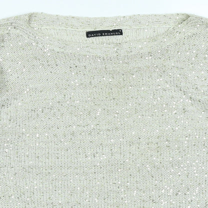 David Emanuel Womens Gold   Pullover Jumper Size S