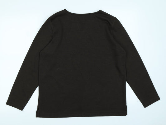 BM Womens Brown  Knit Pullover Jumper Size S