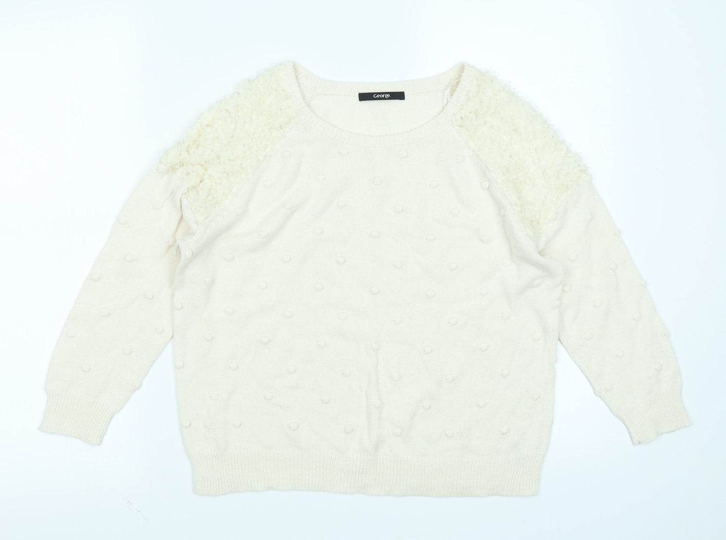 George Womens Ivory   Pullover Jumper Size 12