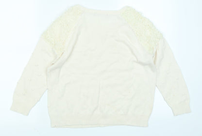 George Womens Ivory   Pullover Jumper Size 12