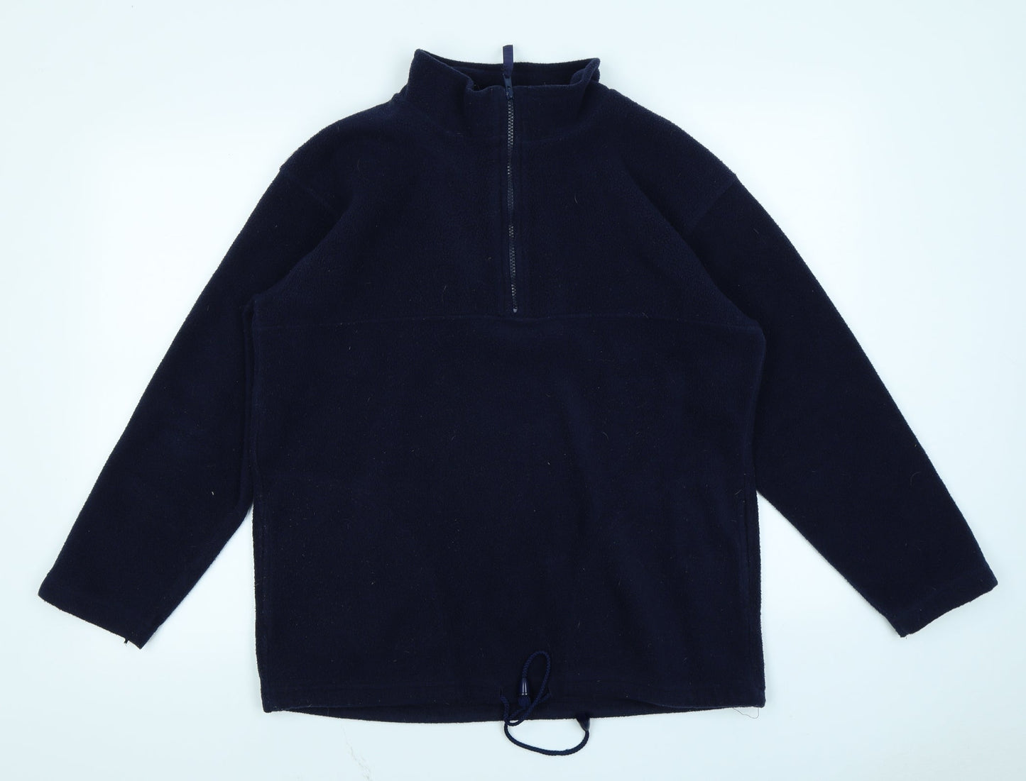 Active Mens Blue  Fleece Pullover Sweatshirt Size S