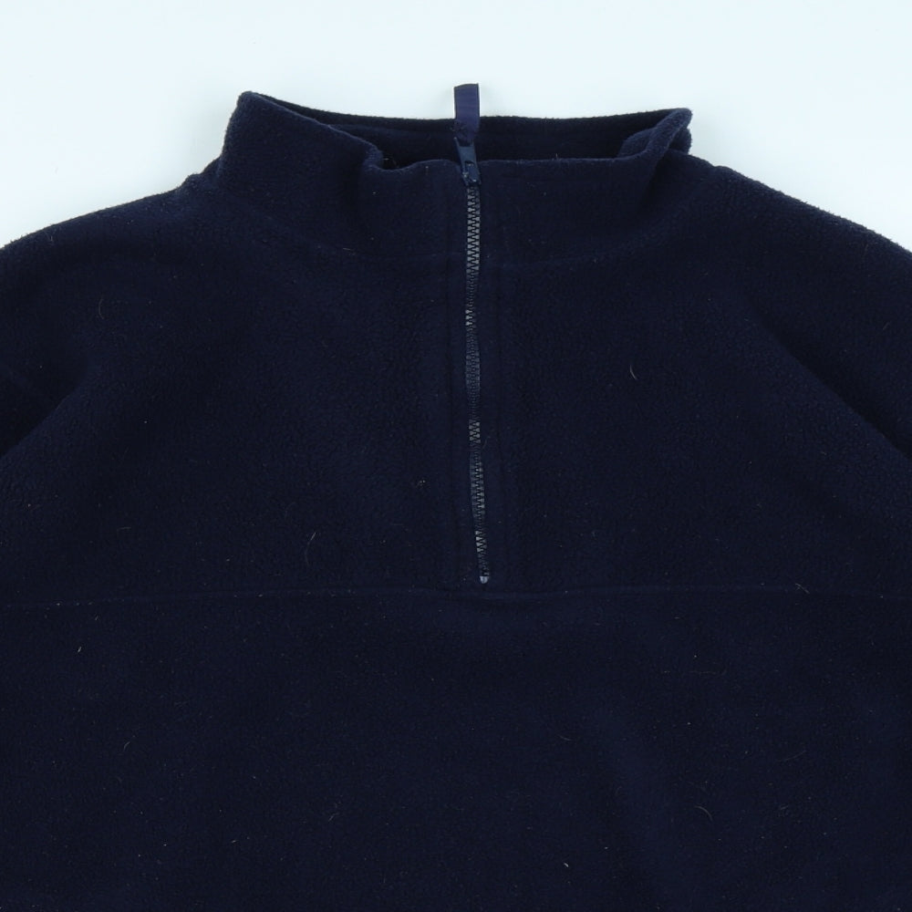 Active Mens Blue  Fleece Pullover Sweatshirt Size S