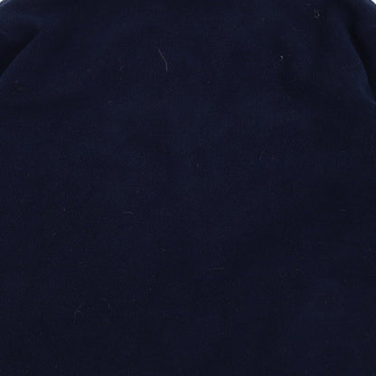 Active Mens Blue  Fleece Pullover Sweatshirt Size S