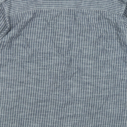 Mens UK Size M Peacocks Grey  Button-Up Long Sleeve Casual Shirt