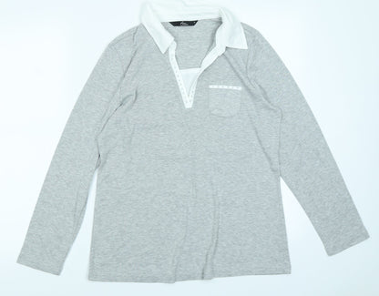 Bm Casual Womens Grey   Basic T-Shirt Size M